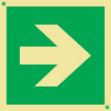 Safe condition directional arrow sign 